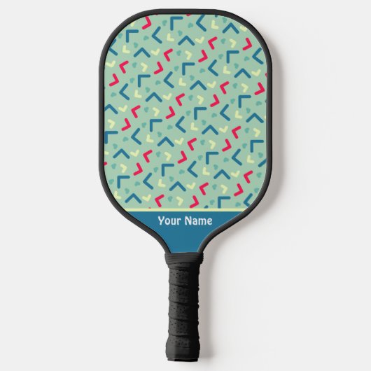Beautiful Blue Modern Pro Pickleball Paddle (Rückseite)