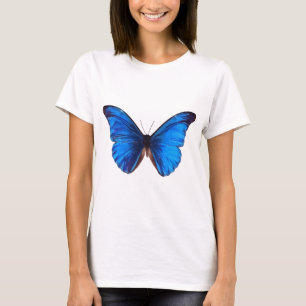Beautiful Blue Monrach Schmetterling Vintage Kunst T-Shirt