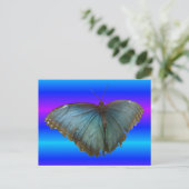 Beautiful Blue Morpho Butterfly DIY Postcard Postkarte (Stehend Vorderseite)