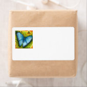Beautiful Blue Morpho Butterfly Mailing Labels (Insitu)