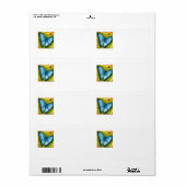 Beautiful Blue Morpho Butterfly Mailing Labels (Vorne)