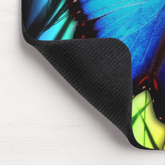 Beautiful Blue Morpho Butterfly Mousepad (Ecke)