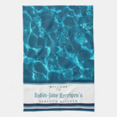 Beautiful blue ocean waves inspired custom text ki geschirrtuch (Vertikal)