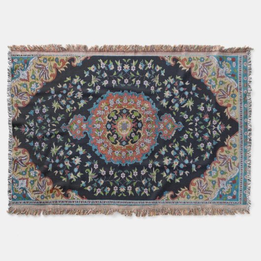Beautiful Blue Oriental Antique Kilim Rug Decke (Vorderseite)