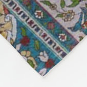 Beautiful Blue Oriental Antique Kilim Rug Fleecedecke (Ecke)