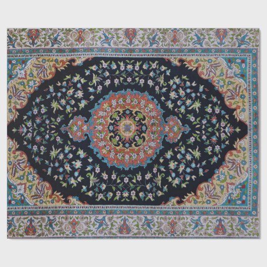 Beautiful Blue Oriental Antique Kilim Rug Geschenkpapier (Flach)