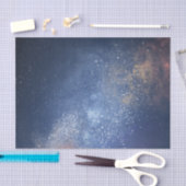 Beautiful Blue Outer Space Stars Milky Way Galaxy Seidenpapier (Handwerk)