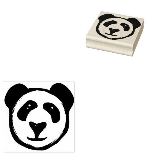 Beautiful Blue Panda Bear Gummistempel (Stempel)