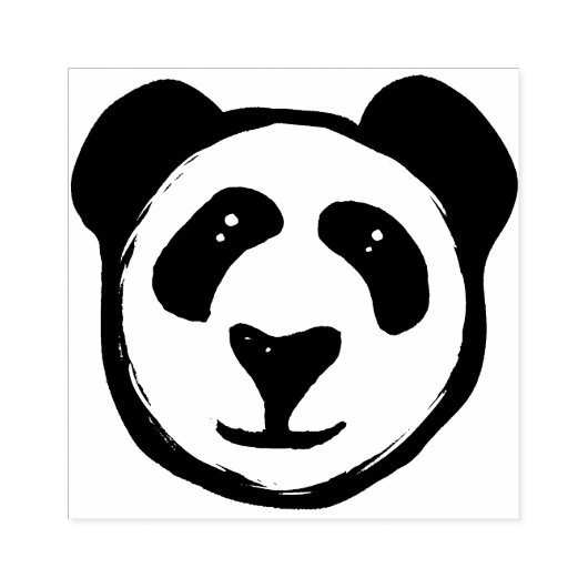 Beautiful Blue Panda Bear Gummistempel (Prägung)