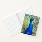 Beautiful Blue Peacock Feathers Foto Notizblock (Innenseite)