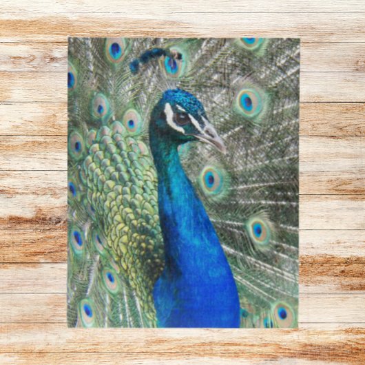 Beautiful Blue Peacock Feathers Puzzle