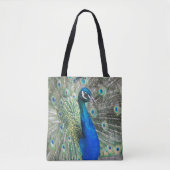 Beautiful Blue Peacock Feathers Tasche (Vorderseite)