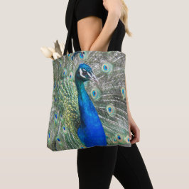 Beautiful Blue Peacock Feathers Tasche