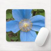 Beautiful Blue Poppy Blumenmousepad Mousepad (Mit Mouse)