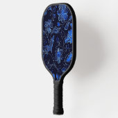 Beautiful Blue Pro Floral Pickleball Paddle (Links)