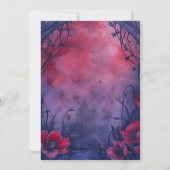 Beautiful Blue Red Arch Halloween-Party Einladung (Rückseite)