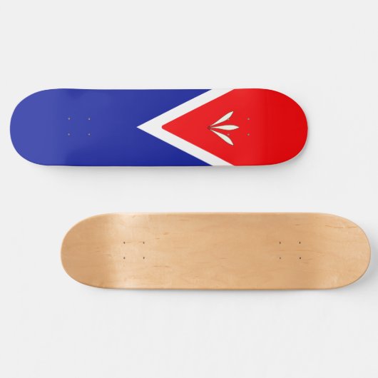 Beautiful Blue Red & White Skateboard (Horizontal)