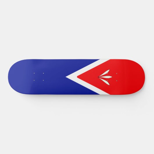 Beautiful Blue Red & White Skateboard (Horizontal)