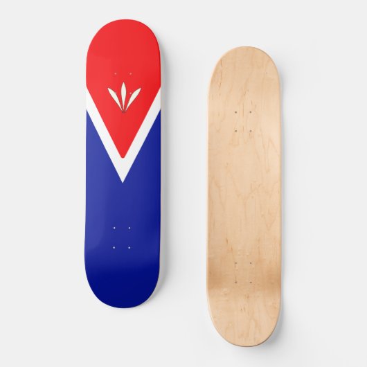 Beautiful Blue Red & White Skateboard (Vorderseite)
