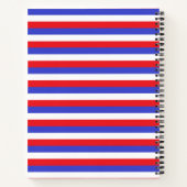 Beautiful Blue Red White Stripes Notizblock (Rückseite)