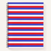 Beautiful Blue Red White Stripes Notizblock (Vorderseite)