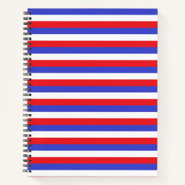 Beautiful Blue Red White Stripes Notizblock