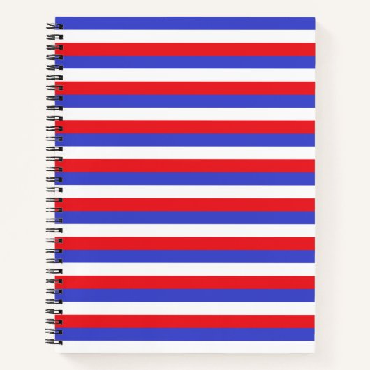 Beautiful Blue Red White Stripes Notizblock (Vorderseite)