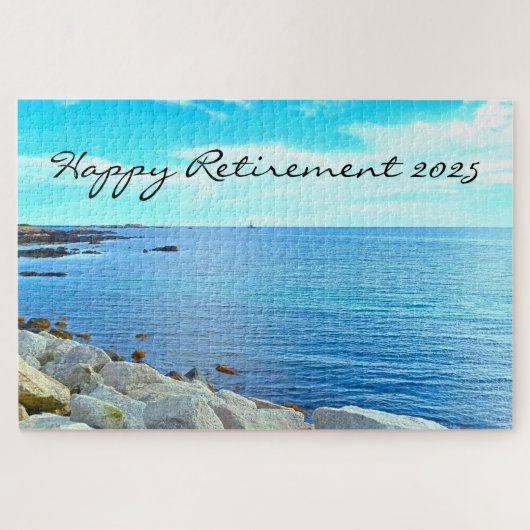 Beautiful Blue Sea Foto Azure Sky Retirement Puzzle (Horizontal)