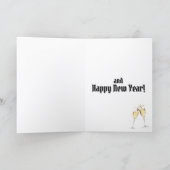 Beautiful Blue Shinning Stars on Christmas Tree Karte (Innenseite)