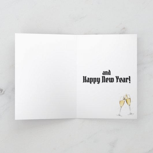 Beautiful Blue Shinning Stars on Christmas Tree   Karte (Innenseite)