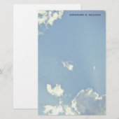 Beautiful Blue Sky Clouds Briefpapier (Vorne/Hinten)