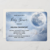 Beautiful Blue Sky mit Flying Swans Baby Dusche Einladung (Vorne/Hinten)