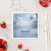 Beautiful Blue Sky mit Flying Swans Baby Dusche Serviette (Beispiel)