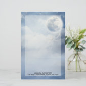 Beautiful Blue Sky mit Flying Swans Briefpapier (Stehend Vorderseite)