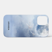 Beautiful Blue Sky mit Flying Swans Case-Mate iPhone Hülle (Rückseite (Horizontal))