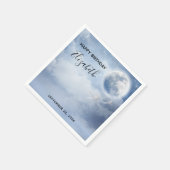 Beautiful Blue Sky mit Flying Swans Geburtstag Serviette (Ecke)