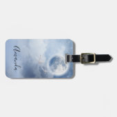 Beautiful Blue Sky mit Flying Swans Gepäckanhänger (Vorderseite horizontal)