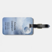 Beautiful Blue Sky mit Flying Swans Gepäckanhänger (Rückseite horizontal)