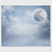 Beautiful Blue Sky mit Flying Swans Geschenkpapier (Flach)