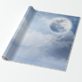 Beautiful Blue Sky mit Flying Swans Geschenkpapier (Ungerollt)
