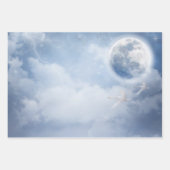 Beautiful Blue Sky mit Flying Swans Geschenkpapier Set (Vorderseite)