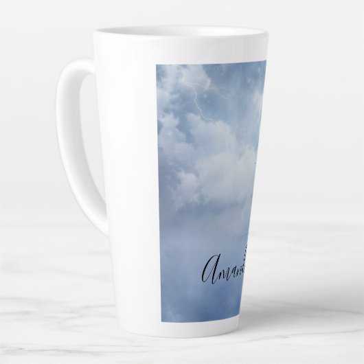Beautiful Blue Sky mit Flying Swans Milchtasse (Linke Ecke)