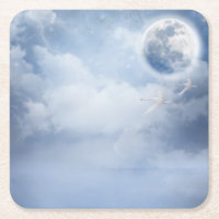 Beautiful Blue Sky mit Flying Swans