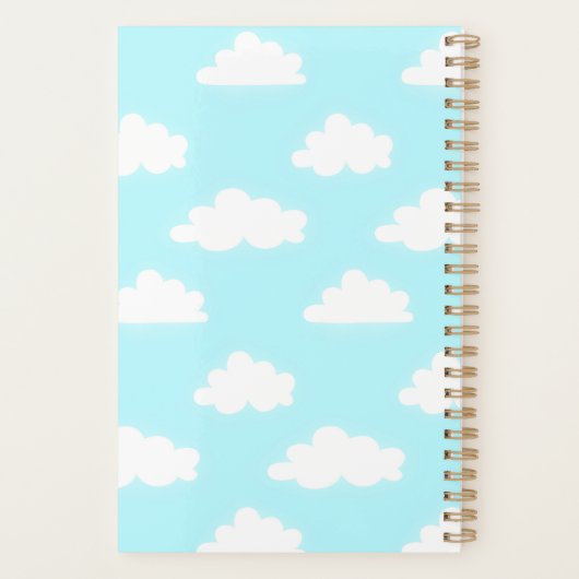 Beautiful Blue Sky Print Notebook Planner Planer (Rückseite)