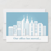 Beautiful Blue Skyline Business Change Ankündigung (Vorderseite)