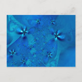 Beautiful Blue Spiral Frische Fraktal Kunst, Dicht Postkarte (Vorderseite)