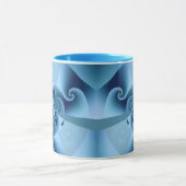 Beautiful Blue Spiral Frische Fraktal Kunst, Dicht Tasse (Zentrum)
