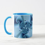 Beautiful Blue Spiral Frische Fraktal Kunst, Dicht Tasse (Links)