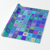 Beautiful Blue Squares Geburtstagsgeschenk Geschenkpapier (Ungerollt)