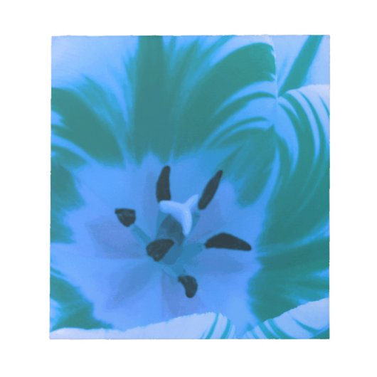 Beautiful Blue Tulip Notepad Notizblock (Vorderseite)